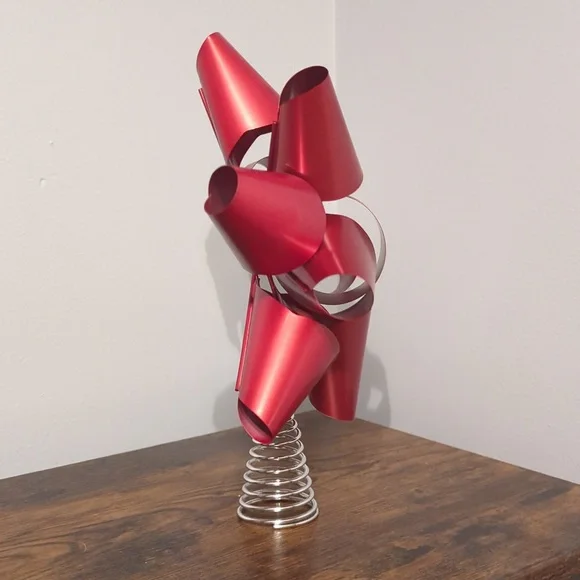Christmas Tree Topper - Festive Red Bow Design - Picture 2 of 6